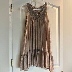 Altar'd State Gray Lace Knit Top